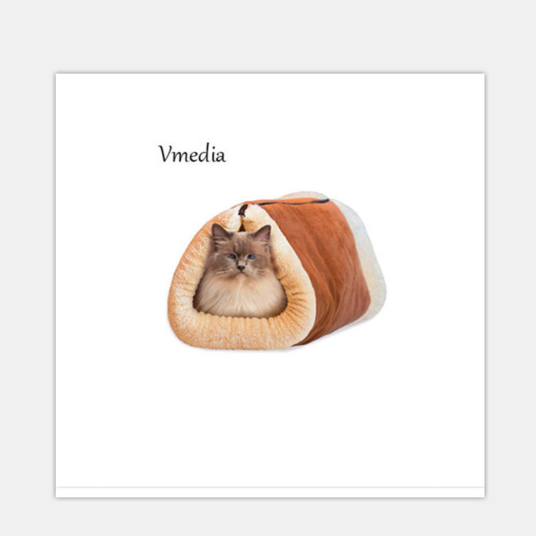 "Cozy 2-in-1 Cat Tunnel & Sleeping Bag – Soft Pet Nest for Ultimate Comfort" - MeowMoow