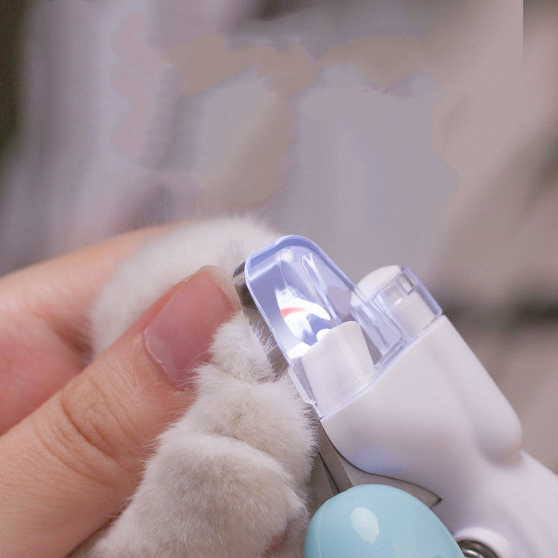 Pet Nail Clippers Dog Nail Clippers Cat Nail Clippers LED Electric Nail Grinder Pet Supplies LED Light Pet Nail Clippers - MeowMoow