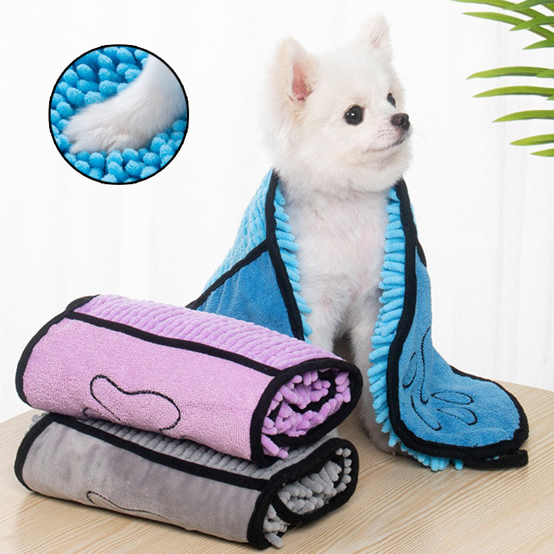"Super Absorbent Pet Bath Towel – Quick-Dry Microfiber for Dogs & Cats - MeowMoow