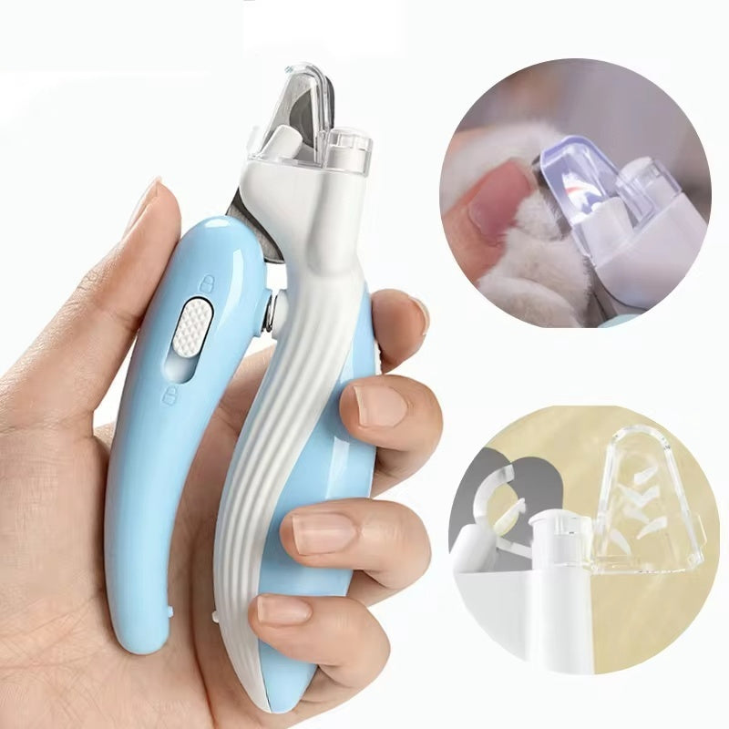 Pet Nail Clippers Dog Nail Clippers Cat Nail Clippers LED Electric Nail Grinder Pet Supplies LED Light Pet Nail Clippers - MeowMoow