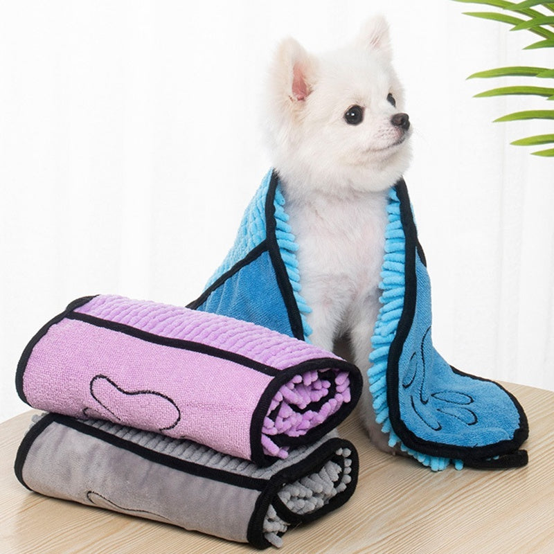 "Super Absorbent Pet Bath Towel – Quick-Dry Microfiber for Dogs & Cats - MeowMoow