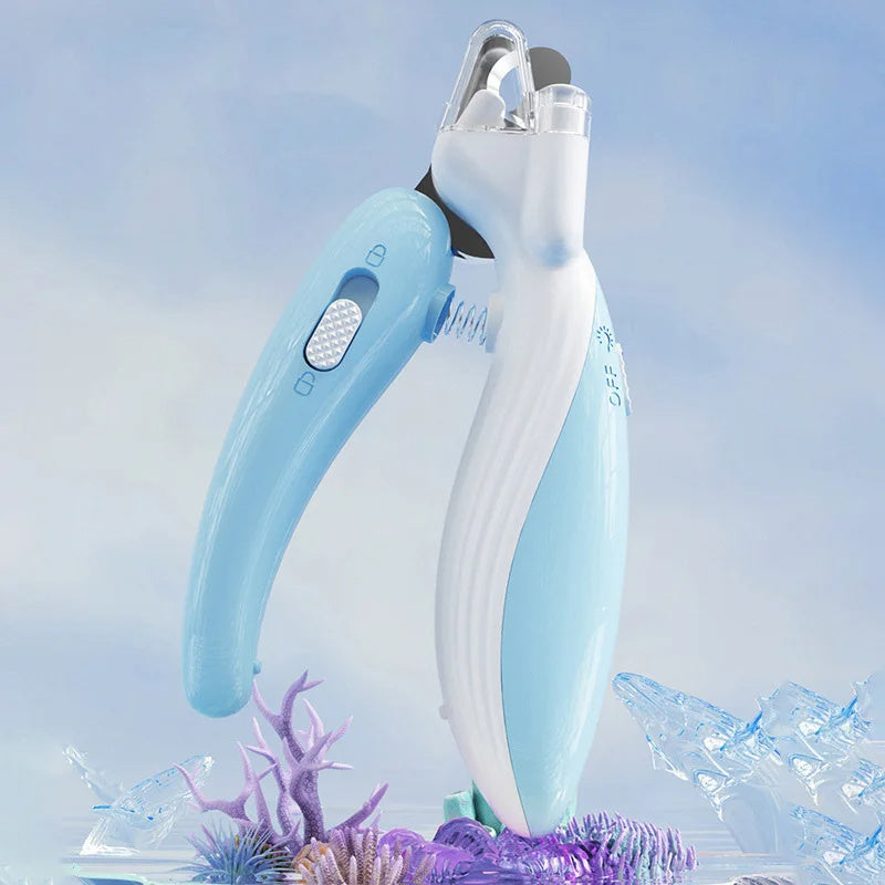 Pet Nail Clippers Dog Nail Clippers Cat Nail Clippers LED Electric Nail Grinder Pet Supplies LED Light Pet Nail Clippers - MeowMoow