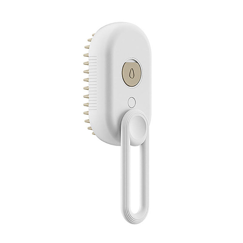 "3-in-1 Steamy Brush: Removes hair, massages, and refreshes with steam! - MeowMoow